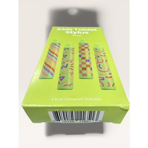 4-Pack Kids Tablet Stylus Pen Crayon Style for Tablets - Green, New - Picture 3 of 3